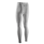 Close-up of white racing leggings with OMP logo, designed for motorsport performance and comfort.