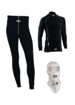 Grand Prix Racewear racing suit, gloves, and thermal top for motorsport safety and performance.