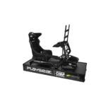 OMP E-Racing driving simulator with Playseat and GTR seat for immersive racing experience.