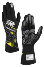 OMP Sport Race Gloves - Black/Fluro Yellow