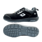 Black Grand Prix Racewear racing shoe with durable sole and breathable upper for motorsport safety and performance.