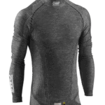 OMP Tecnica Evo Race Top in dark grey, designed for motorsport racing with breathable fabric and ergonomic fit.