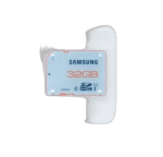 Samsung 32GB SD card for high-capacity data storage, compatible with various devices.
