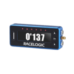 Racelogic lap timer device used in motorsport for accurate timing and data analysis.