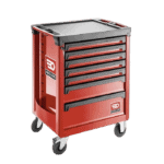 Facom red roller cabinet with 7 drawers, ideal for workshop storage and organisation.