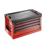 Grand Prix Racewear Facom M4a Topcase Roll with multiple drawers for tool storage, red and black colour, durable construction.