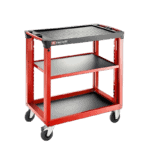 Facom utility cart with three shelves and four wheels, ideal for workshop or garage storage.