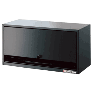 Grand Prix Racewear branded racing equipment storage box, black with a sleek design for motorsport gear organization.