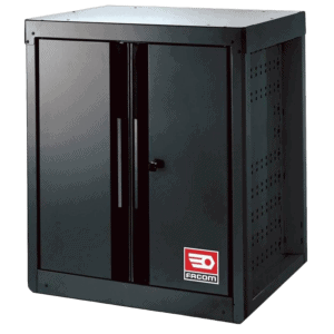 Facom Rws Low Unit Solid Doors Black Rws-Mbsppbs storage cabinet for workshop or industrial use.
