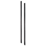 Pair of black racing seat rails for Grand Prix Racewear, designed for motorsport safety and performance.