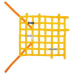 SPA002192FA-G Sparco Fabric Window Net - Yellow