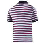 Striped Grand Prix Racewear polo shirt with racing logo on the back, ideal for motorsport enthusiasts and racers.