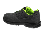 Black and neon green racing shoe from Grand Prix Racewear, designed for motorsport safety and performance.