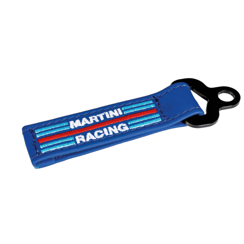 SPA099070MRAZ Sparco Martini Racing Leather Key Fob - Blue