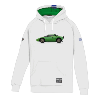 SPABMF0063N0W Sparco Hoodie Lancia HF GR - White Green