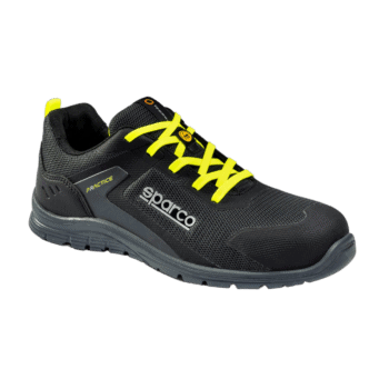 SPABTB0047B0E33 Sparco Practice Advanced S1PS ESD Safety Shoes - Dark Grey Fluro Yellow