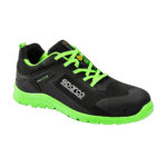 SPABTB0047B0K15 Sparco Practice Advanced S1PS ESD Safety Shoes - Black Fluro Green