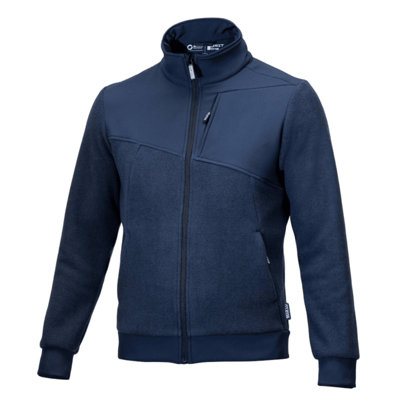 SPABTF0004b0N02 Sparco Grit Full Zip Fleece - Navy Blue