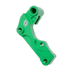 Green racing motorcycle brake lever with GPR Direct logo, designed for high-performance motorsport applications.