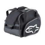 Black and grey Grand Prix Racewear sports bag with Alpinestars logo, ideal for motorsport enthusiasts and racers.