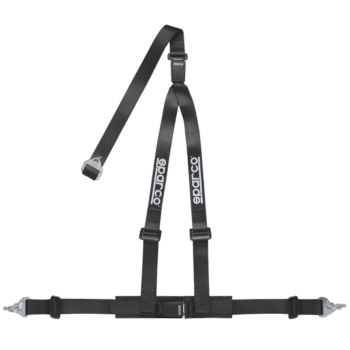 Sparco Club H-3M Dual 3 Point Double Release Harness-Black