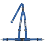 Sparco Club H-3M Dual 3 Point Double Release Harness-Blue