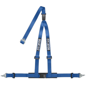 Sparco Club H-3M Dual 3 Point Double Release Harness-Blue