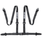 Sparco Club H-4 4 Point Harness - Bolt In-Black