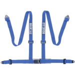 Sparco Club H-4 4 Point Harness - Bolt In-Blue