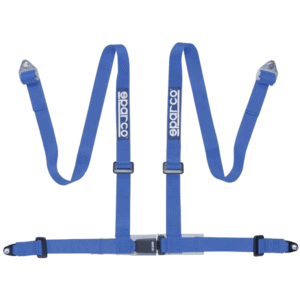 Sparco Club H-4 4 Point Harness - Bolt In-Blue