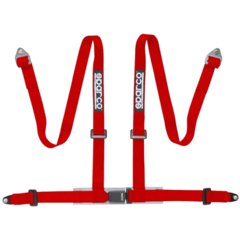 Sparco Club H-4 4 Point Harness - Bolt In-Red
