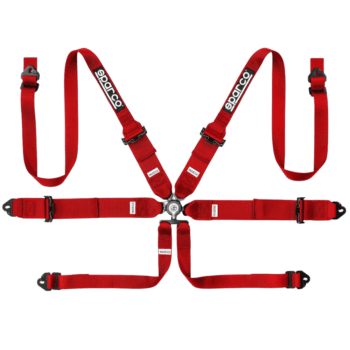 Sparco Competition 6 Points Touring Harness-Red