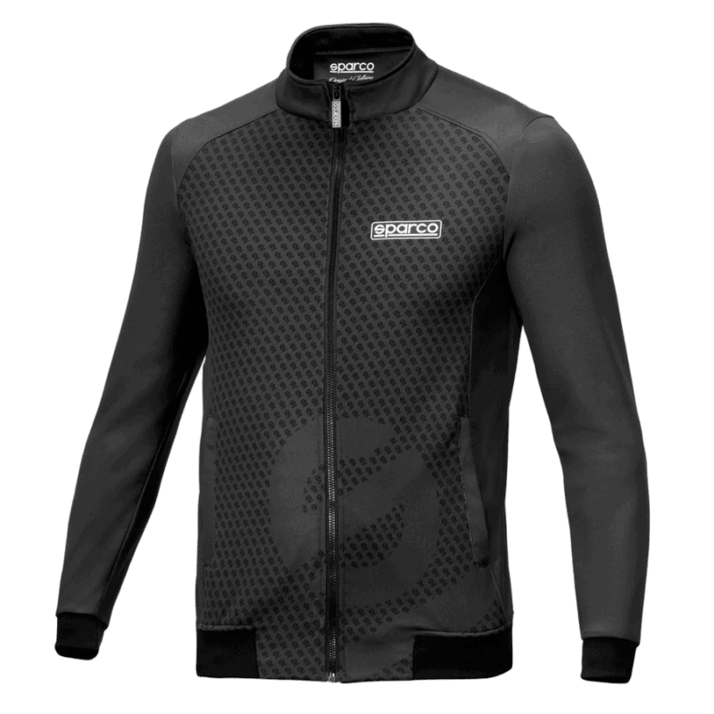 Sparco Full Zip Printed Sweatshirt - Black