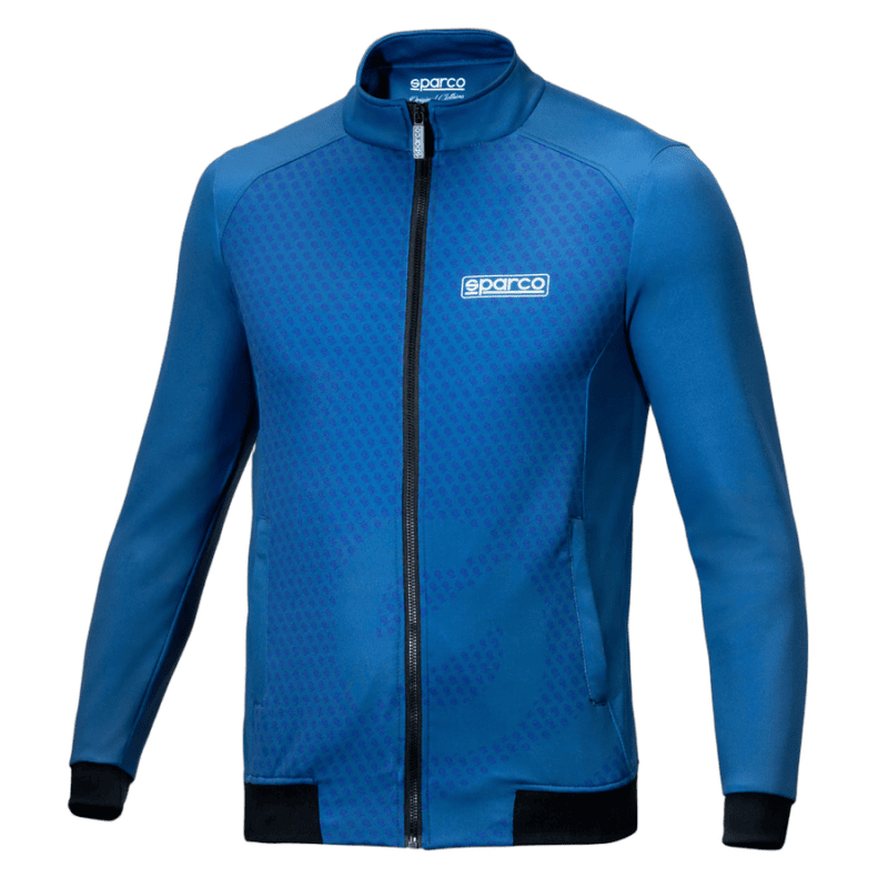 Sparco Full Zip Printed Sweatshirt - Navy Blue