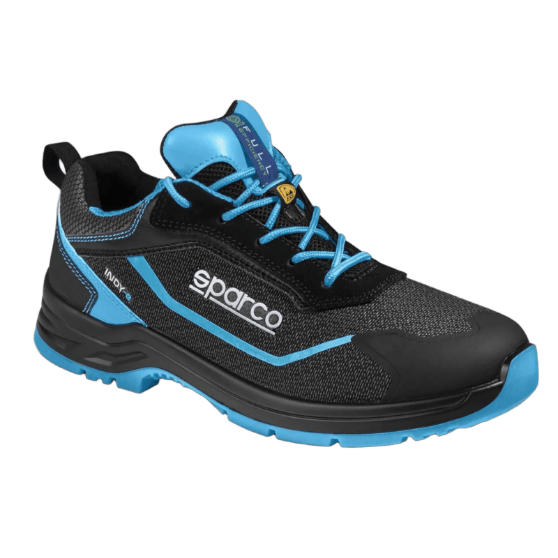 Sparco Indy-E S3 ESD Safety Shoes - Black Light Blue