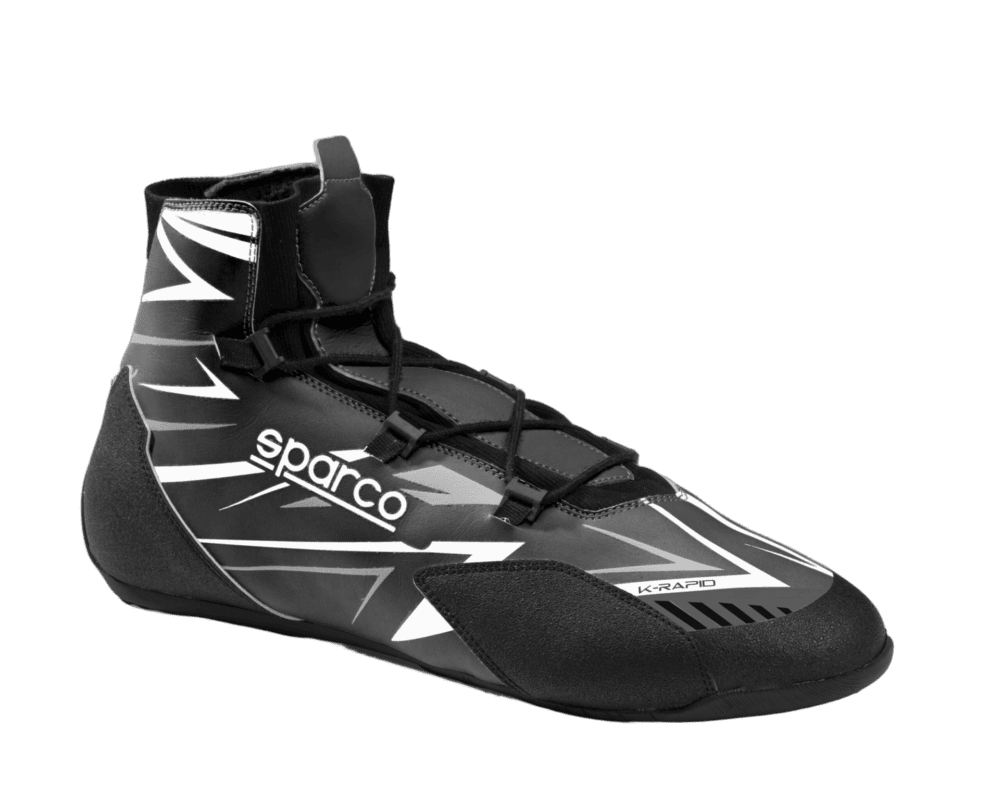 Sparco K-Rapid Kart Boots - Lace Closure - Black/White