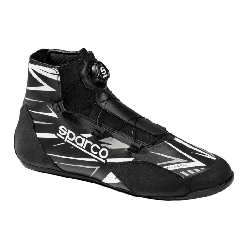 Sparco K-Rapid WP Kart Boots - Rotor Closure - Black White
