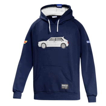 Sparco Lancia HF Delta Integrale Hoodie - Navy Blue White
