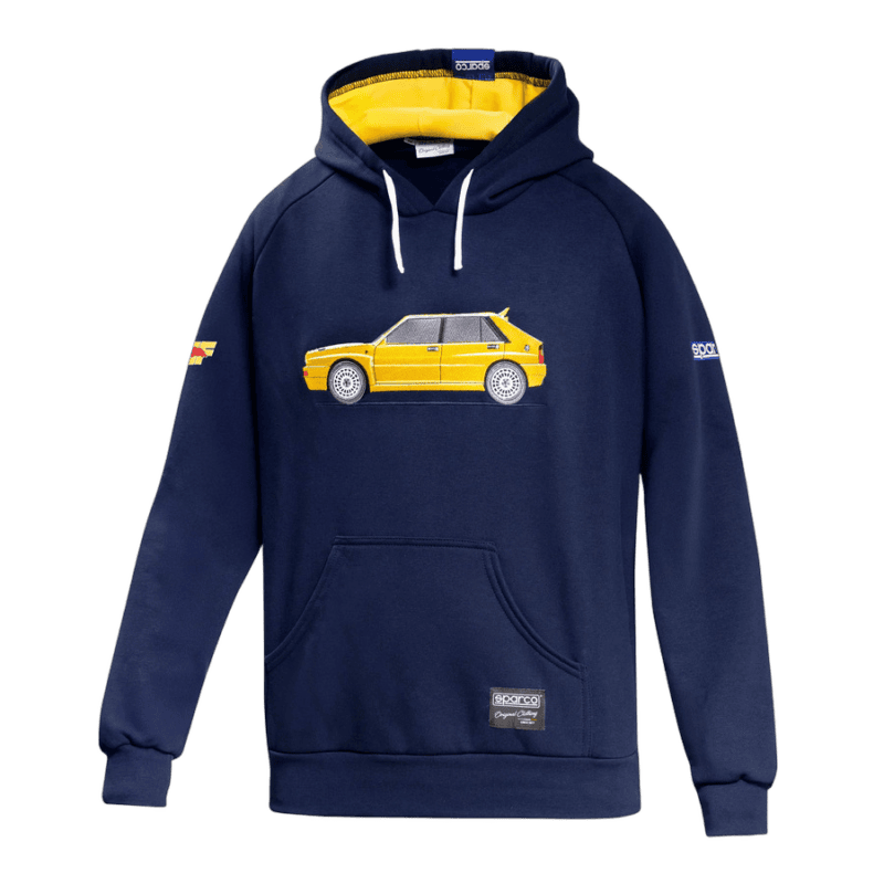Sparco Lancia HF Delta Integrale Hoodie - Navy Blue Yellow