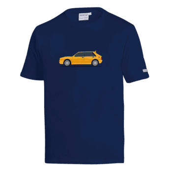 Sparco Lancia HF Delta Integrale T-Shirt - Navy Blue Yellow