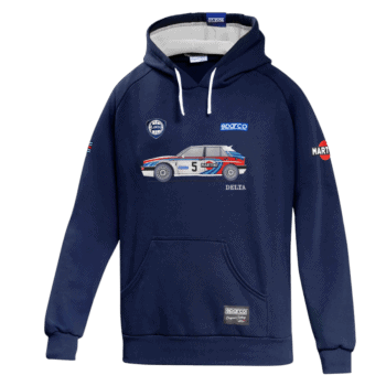 Sparco Martini Racing Lancia Delta Hoodie - Navy Blue