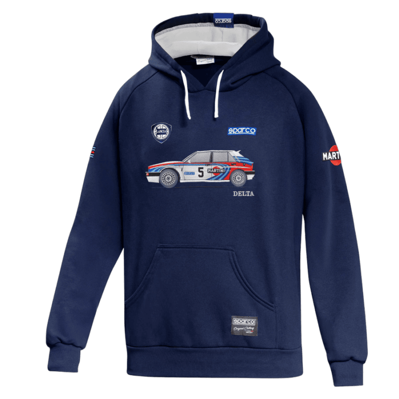 Sparco Martini Racing Lancia Delta Hoodie - Navy Blue