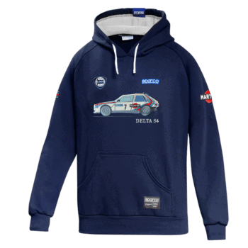 Sparco Martini Racing Lancia Delta S4 Hoodie - Navy Blue