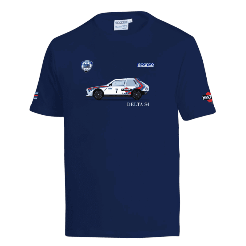 Sparco Martini Racing Lancia Delta S4 T-Shirt - Navy Blue