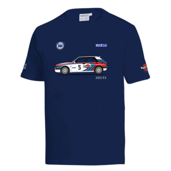 Sparco Martini Racing Lancia Delta T-Shirt - Navy Blue