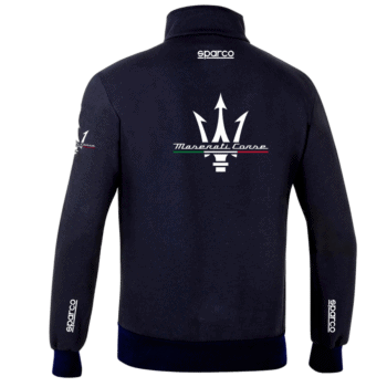 Sparco Maserati Corse Full Zip Sweatshirt - Navy Blue - 01