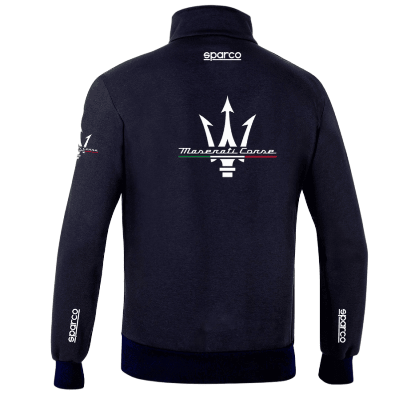 Sparco Maserati Corse Full Zip Sweatshirt - Navy Blue - 01
