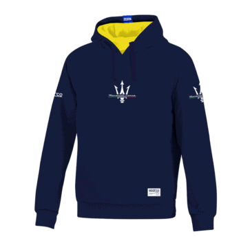 Sparco Maserati Corse Hoodie - Navy Blue