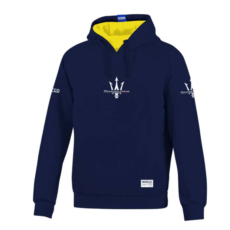Sparco Maserati Corse Hoodie - Navy Blue