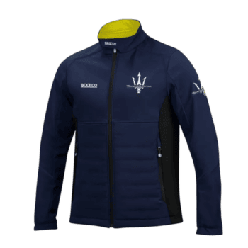 Sparco Maserati Corse Soft Shell Jacket - Navy Blue Black